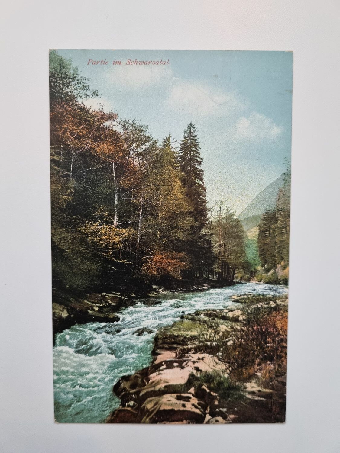 Äldre vykort Partie im Schwarzatal.