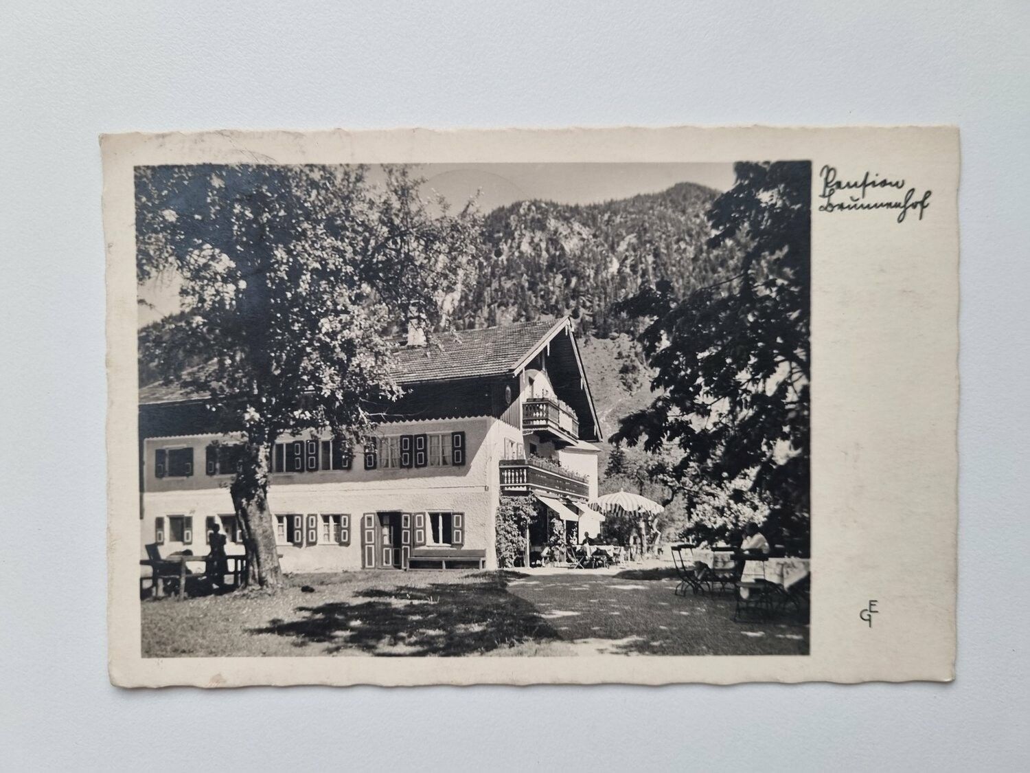 Äldre vykort Pension Brunnhol, Josefstal