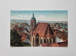 Äldre vykort Pirna a. Elbe Blick vom Sonnenstein