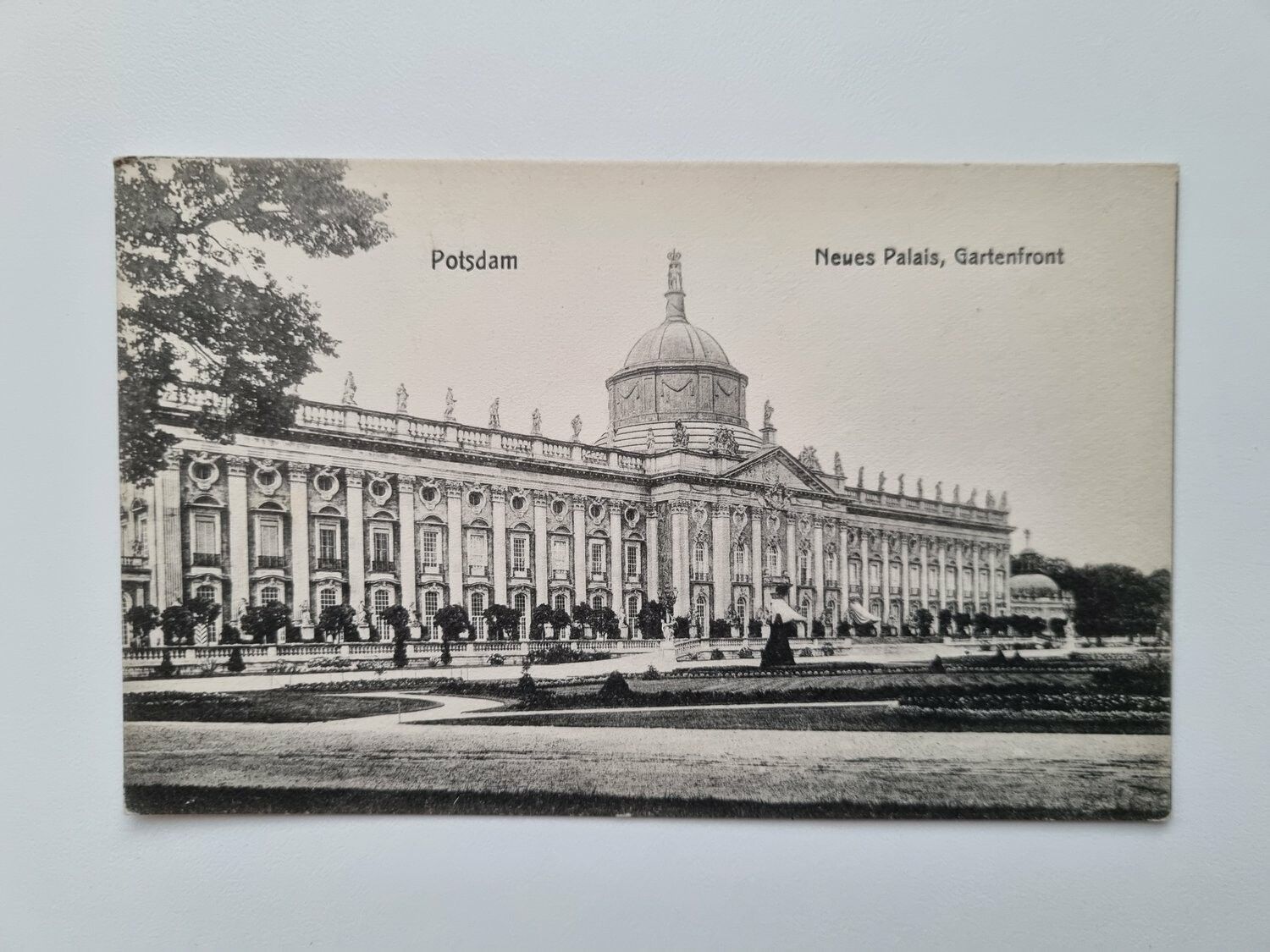 Äldre vykort Potsdam Neues Palais, Gartenfront