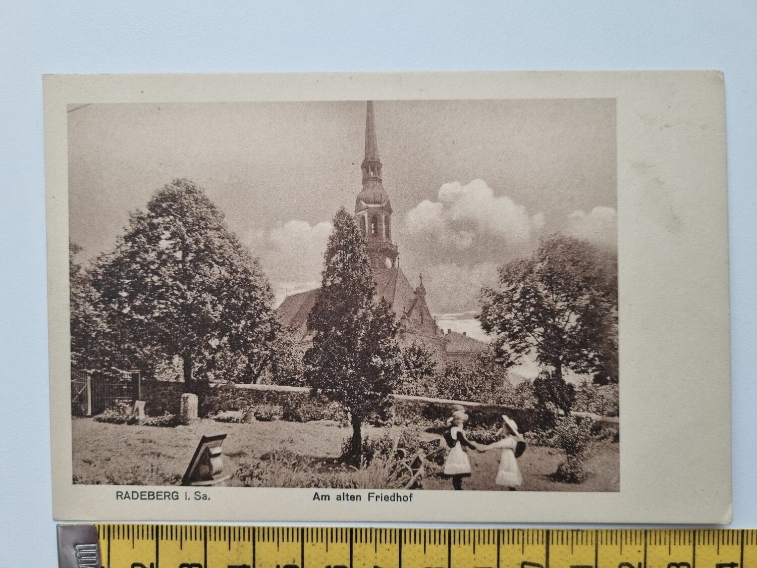 Äldre vykort RADEBERG I, Sa, Am alten Friedhof