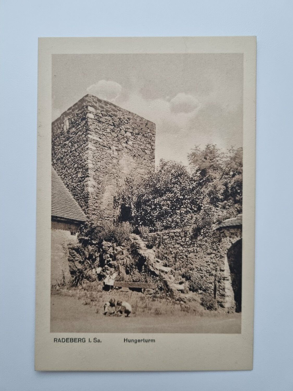 Äldre vykort RADEBERG I. Sa. Hungerturm