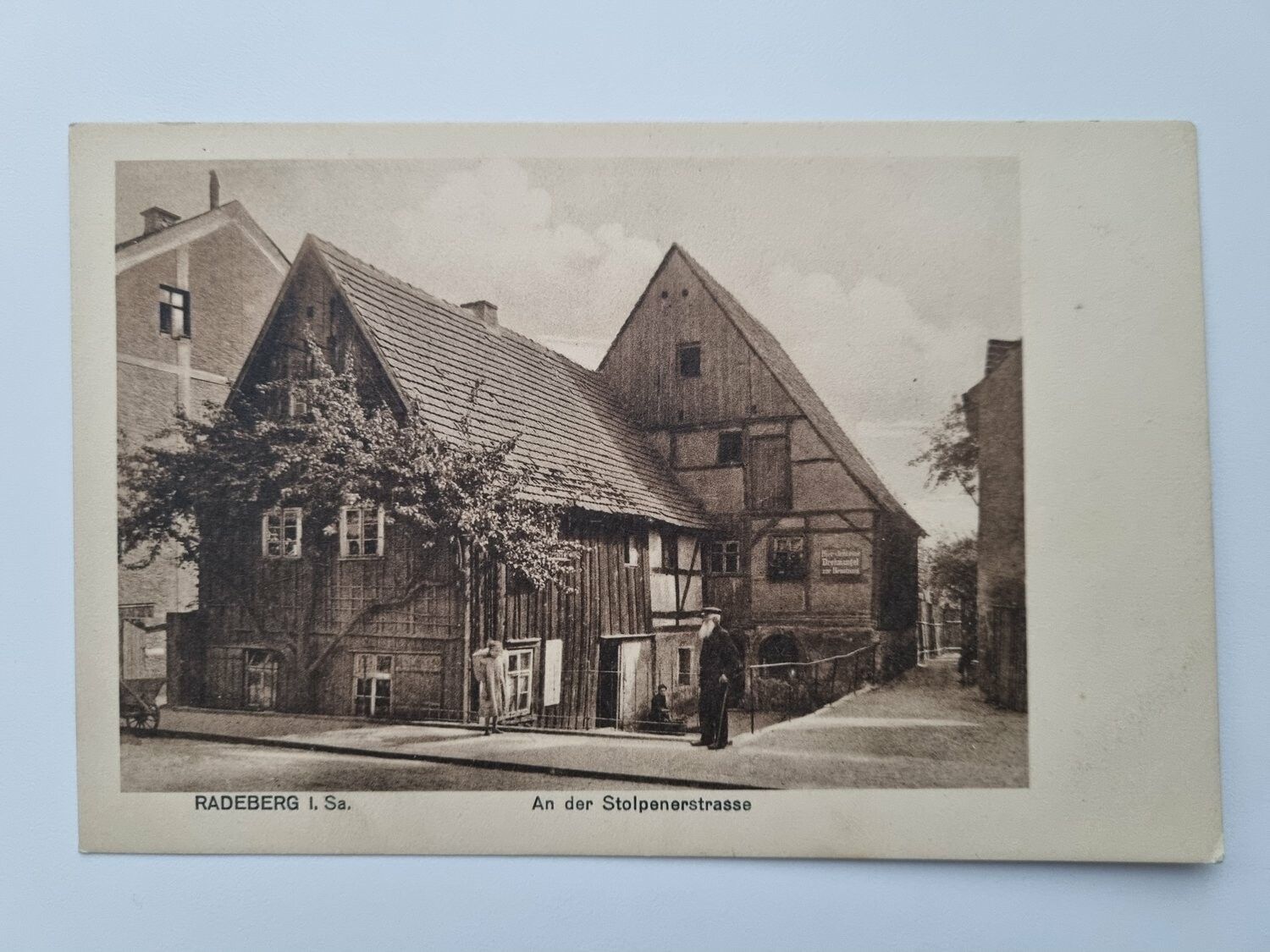 Äldre vykort RADEBERG I. Sa. An der Stolpenerstrasse
