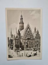 Äldre vykort Rathaus zu Breslau, stämplat 1940