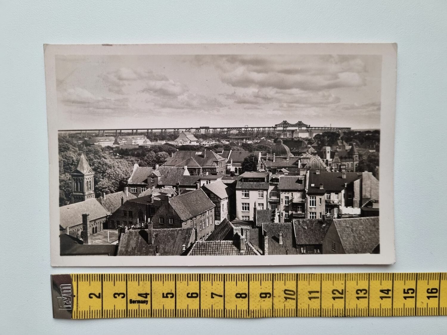Äldre vykort Rendsburg, Tellansicht