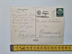 Äldre vykort Rathaus zu Breslau, stämplat 1940