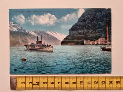 Äldre vykort Riva sul Garda. Pirescafo in arrivo