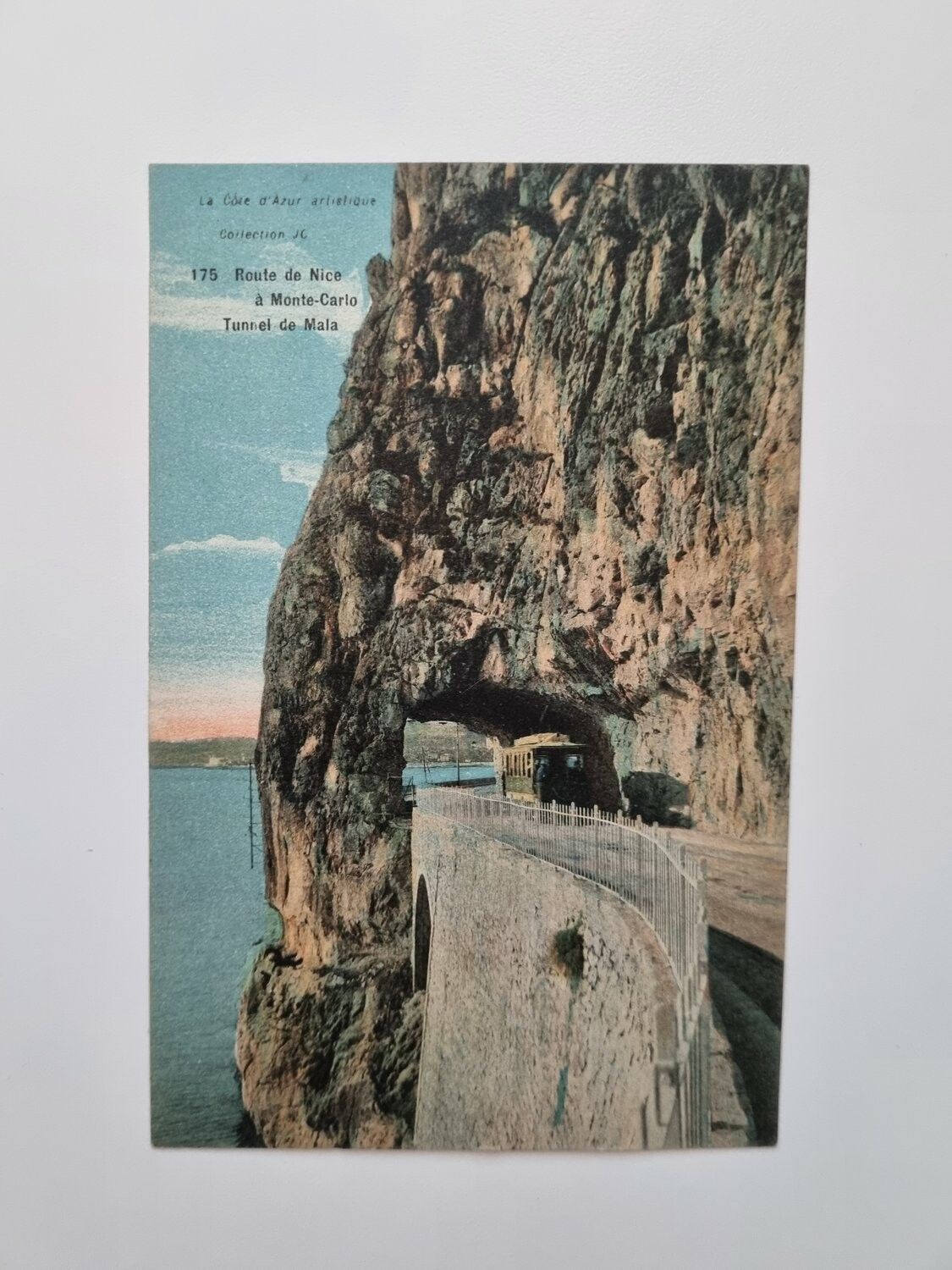 Äldre vykort Route de Nice à Monte-Carlo Tunnel de Mala