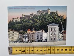 Äldre vykort Salzburg. Kapitelplatz
