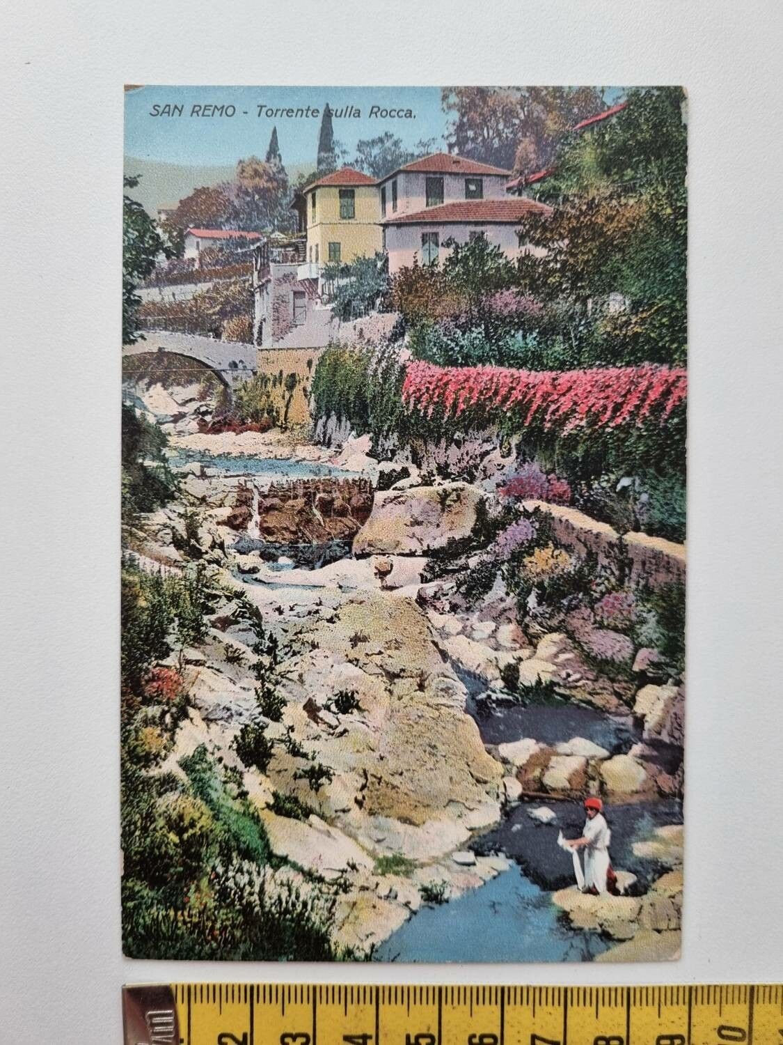 Äldre vykort SAN REMO Torrente sulla Rocca.