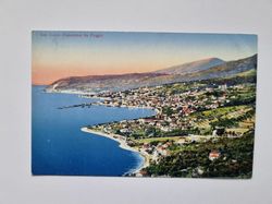 Äldre vykort San Remo. Panorama da Poggio