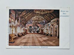 Äldre vykort Schloss Neuschwanstein: Sängersaal.