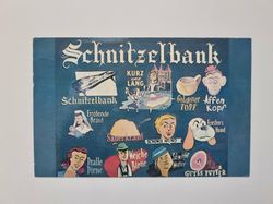 Äldre vykort Schnitzelbank