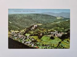 Äldre vykort Schwarzburg, Blick vom Trippstein