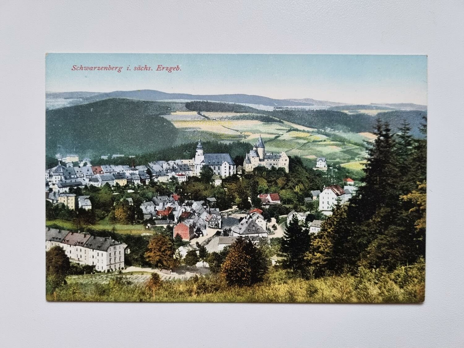 Äldre vykort Schwarzenberg i. sächs. Ersgeb.
