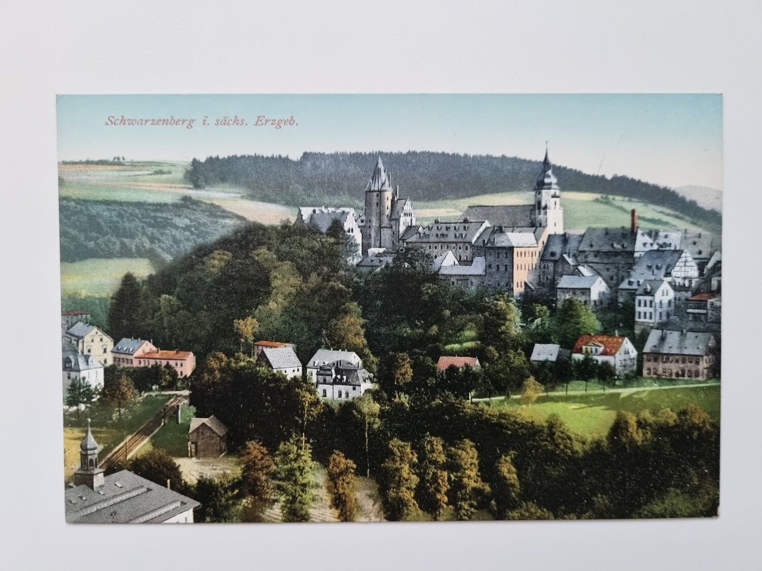 Äldre vykort Schwarzenberg i. sächs. Erzgeb.