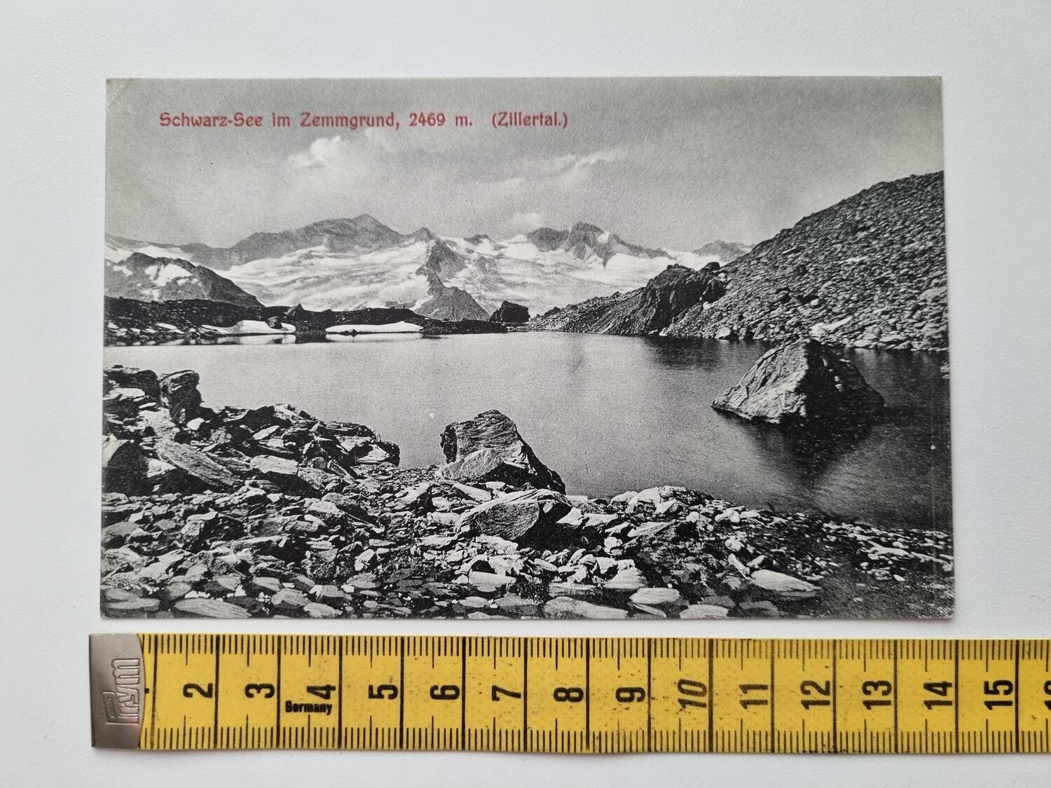 Äldre vykort Schwarz-See im Zemmgrund, 2469 m