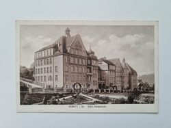Äldre vykort SEBNITZ i. Sa. Städt. Volksschule.