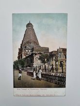 Äldre vykort Siwa Tempel zu Tandschaur, Ostindien
