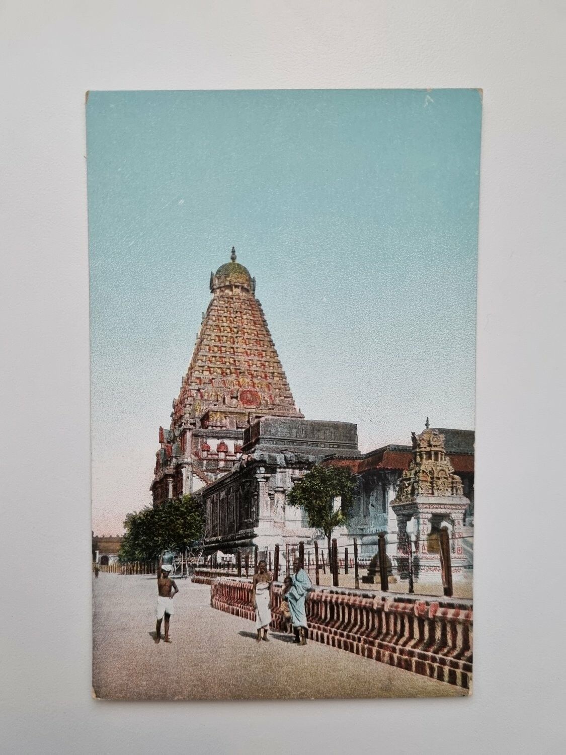 Äldre vykort Siwa-Tempel zu Tandschaur, Ostindien