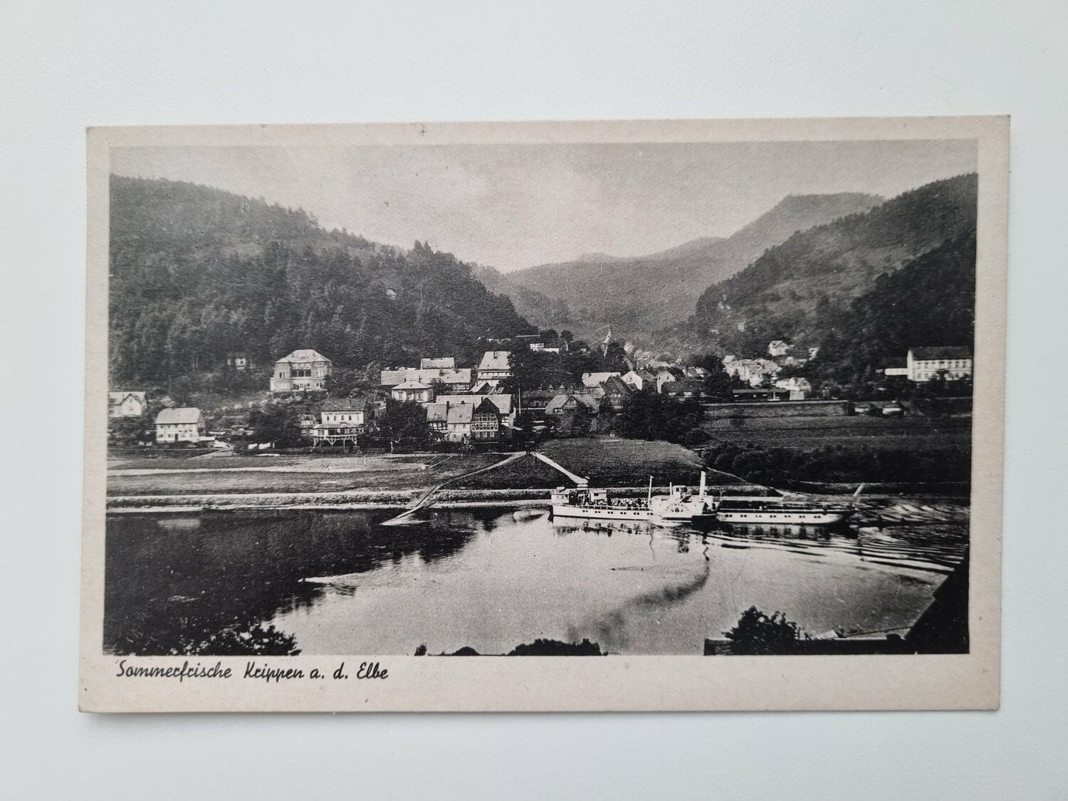 Äldre vykort Sommerfrische Krippen a. d. Elbe