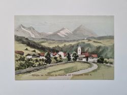 Äldre vykort Spinges bei Mühlbach im Pustertal mit Eidechsspitze