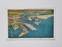 Äldre vykort LOS ANGELES HARBOR SAN PEDRO, CALIFORNIA