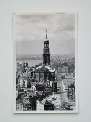 Äldre vykort St. Michael's Church, Hamburg
