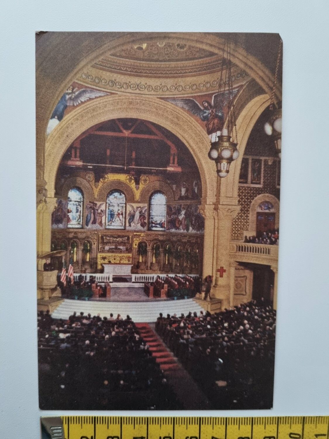 Äldre vykort STANFORD MEMORIAL CHURCH Interior View