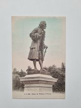 Äldre vykort Statue de Voltaire à Ferney