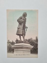 Äldre vykort Statue de Voltaire à Ferney