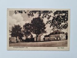 Äldre vykort Steinigtwolmsdorf i. Sa. Am Markt