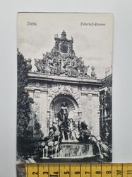 Äldre vykort Stettin Felderhoff-Brunnen