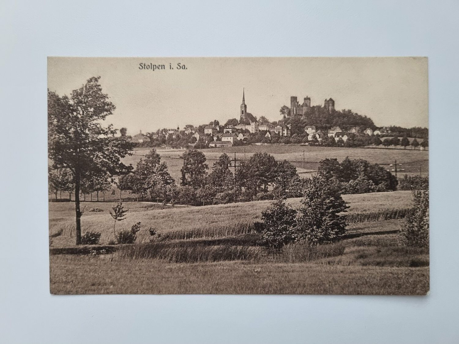 Äldre vykort Stolpen i. Sa.