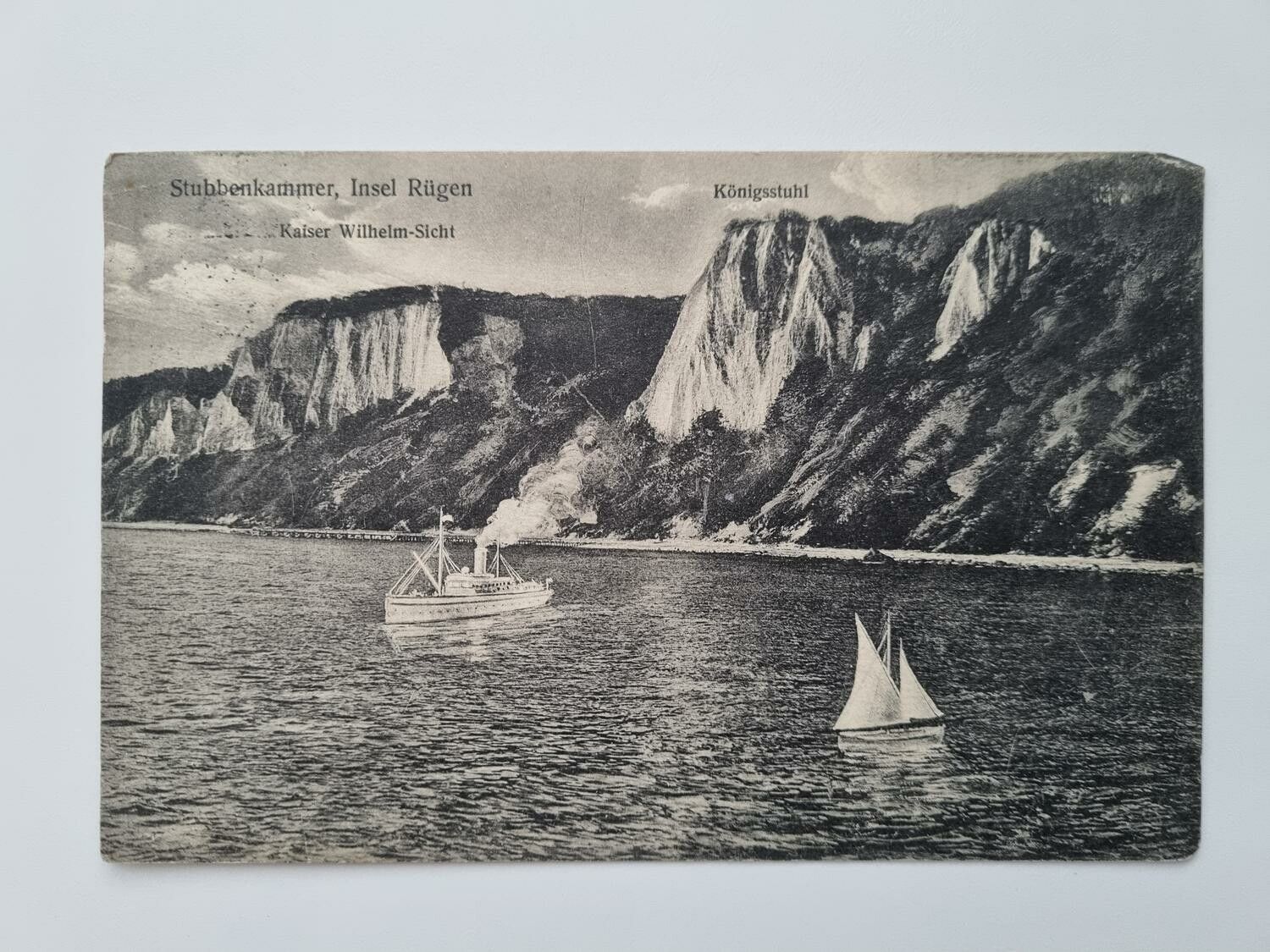 Äldre vykort Stubbenkammer, Insel Rügen Königstuhl