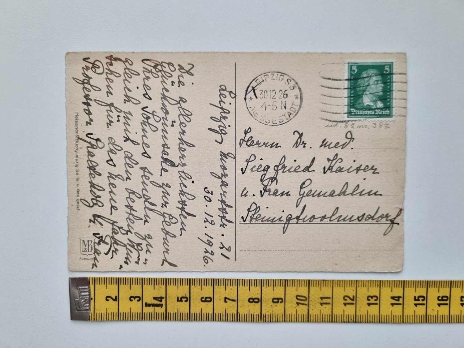 Äldre vykort stämplat 1926
