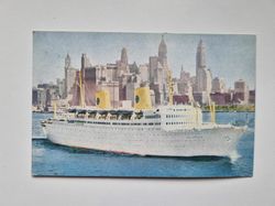 Äldre vykort SWEDISH AMERICAN LINE GOTHENBURG DIRECT NEW YORK