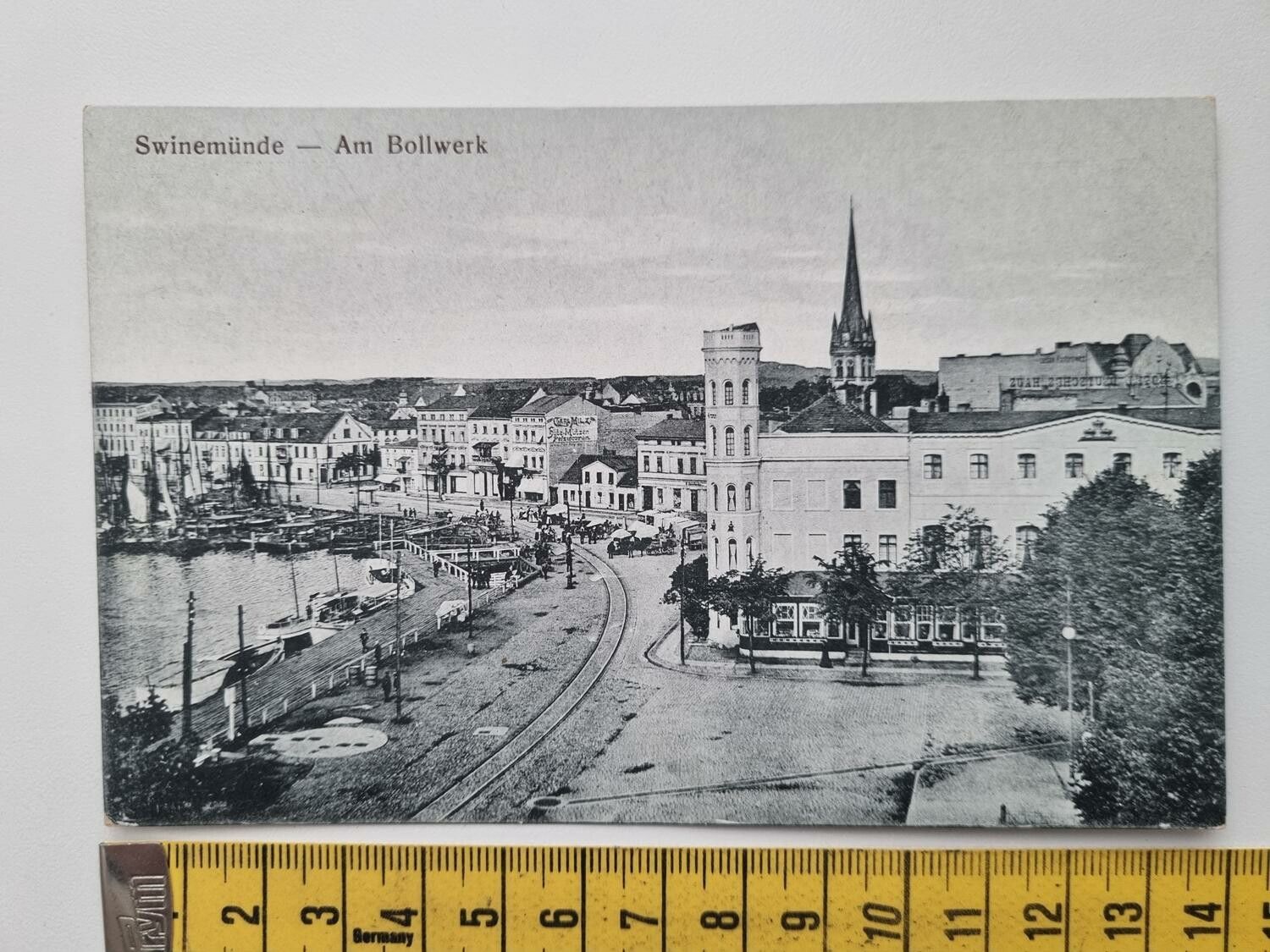 Äldre vykort Swinemünde Am Bollwerk