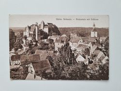Äldre vykort Sächs. Schweiz Hohnstein mit Schloss