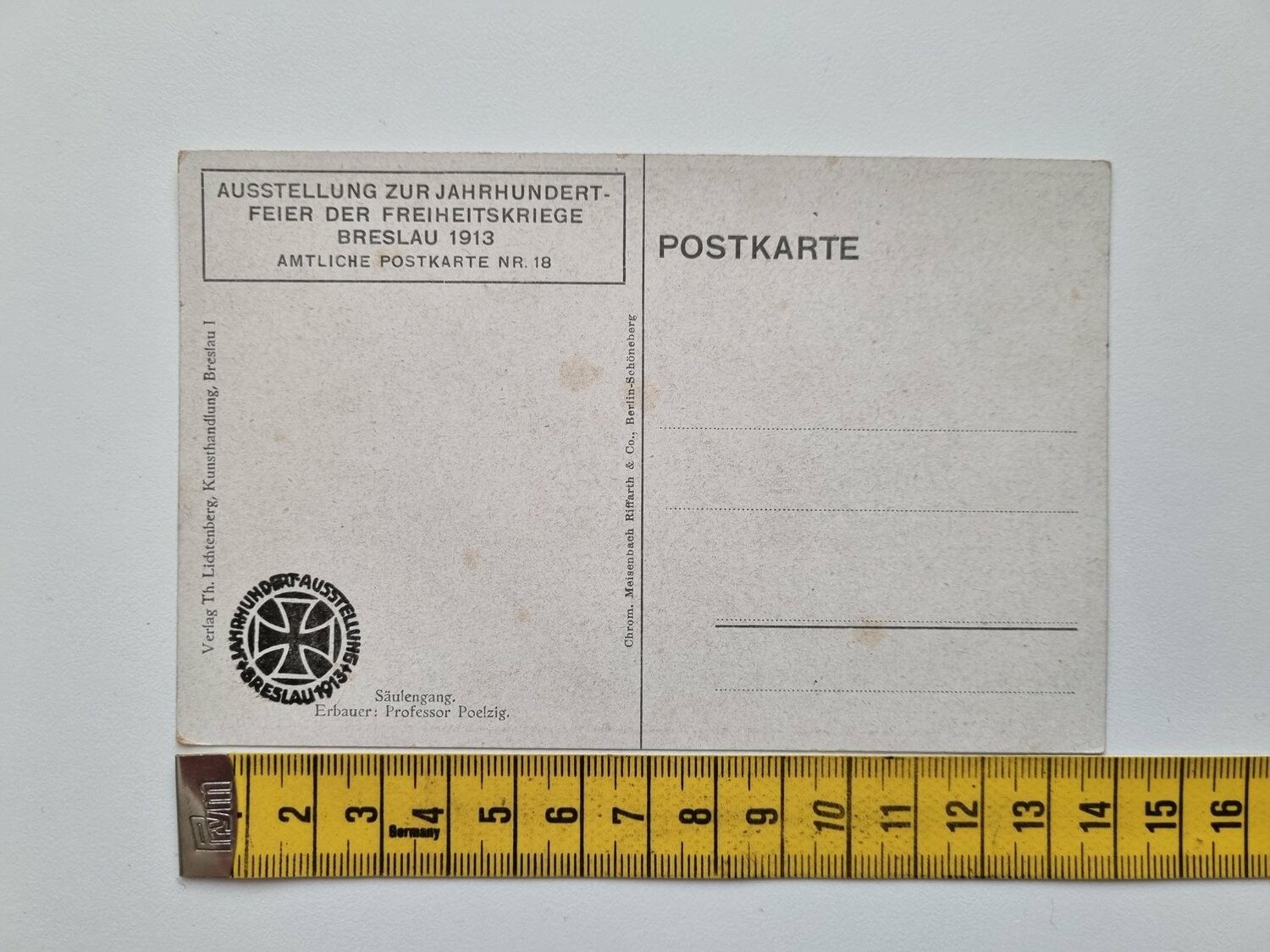 Äldre vykort Säulengang. Erbauer