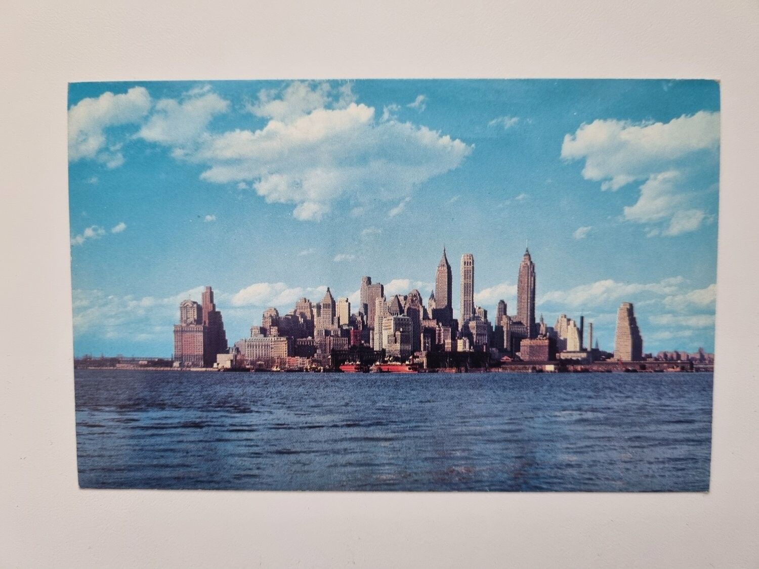 Äldre vykort THE NEW YORK SKYLINE