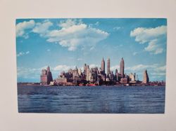 Äldre vykort THE NEW YORK SKYLINE