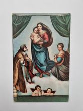 Äldre vykort The Sistine Madonna, daterad 1923