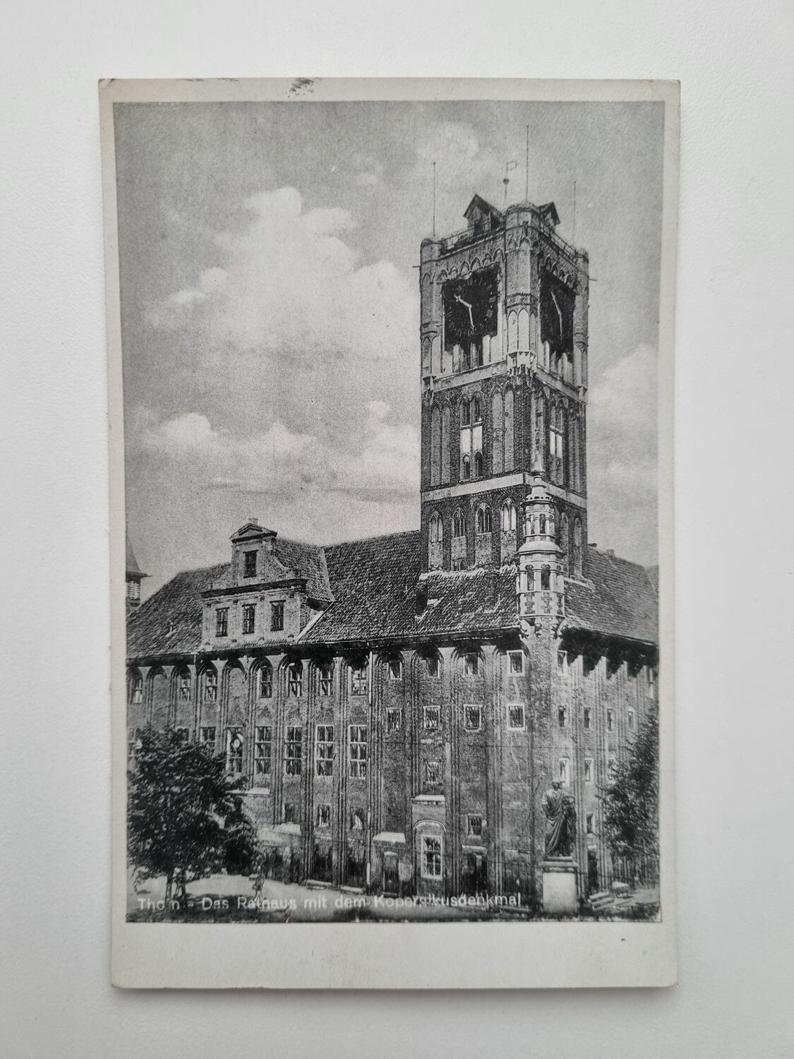 Äldre vykort Thorn Das Rathaus mit dem KOPERNIKUS-DENKMAL
