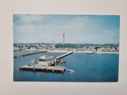 Äldre vykort Town Pier, Provincetown, Cape Cod, Massachusetts