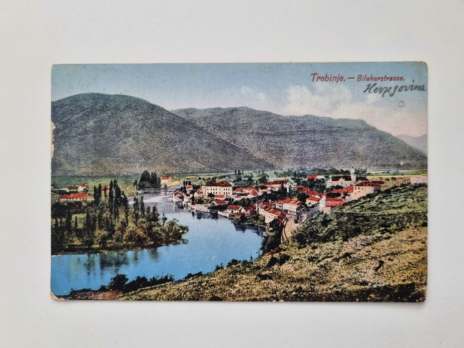 Äldre vykort Trebinje. Bilokerstrasse