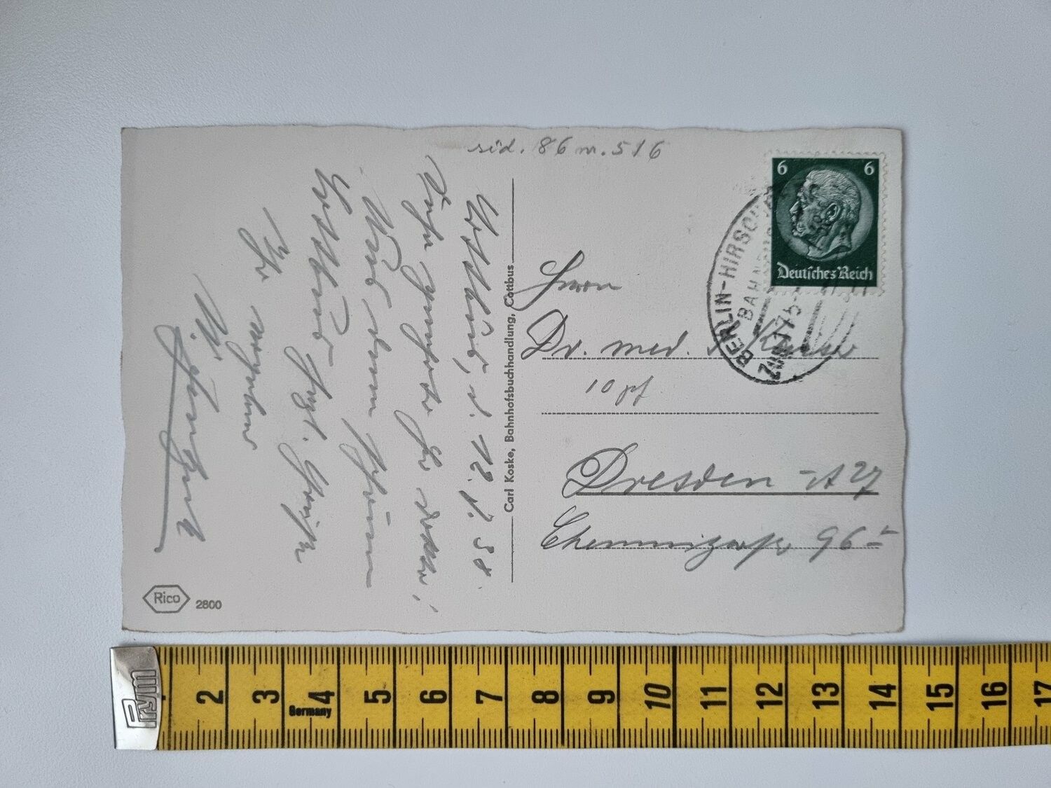 Äldre vykort Tyskland, Dresden 1938