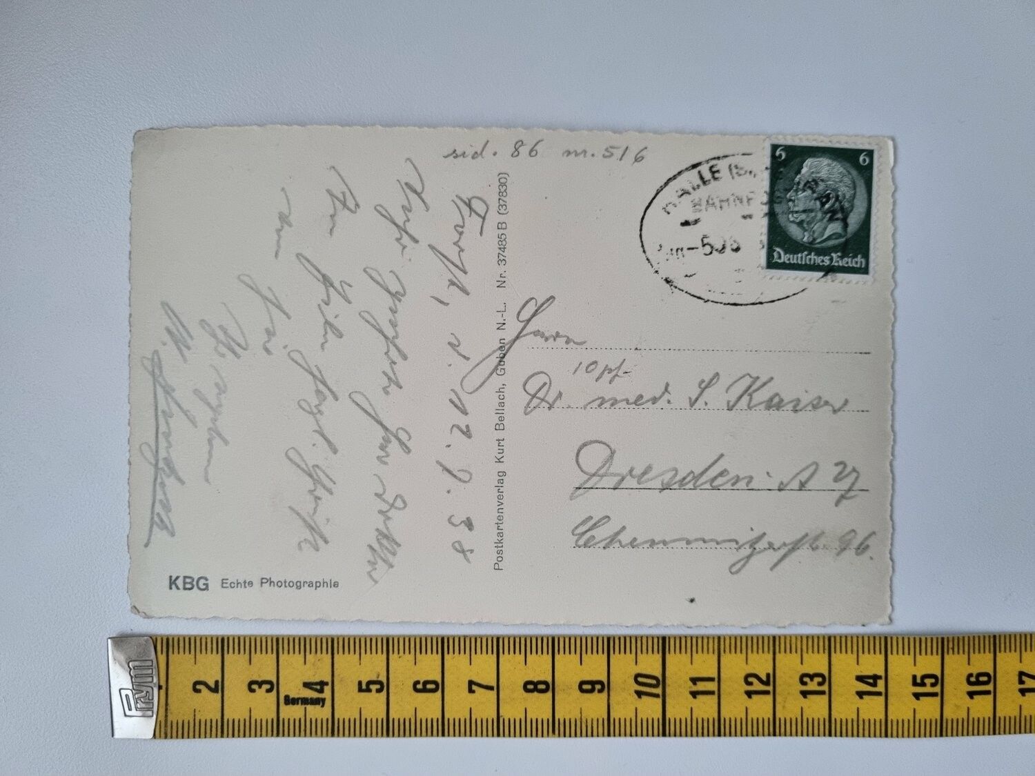 Äldre vykort Tyskland, Dresden 1938