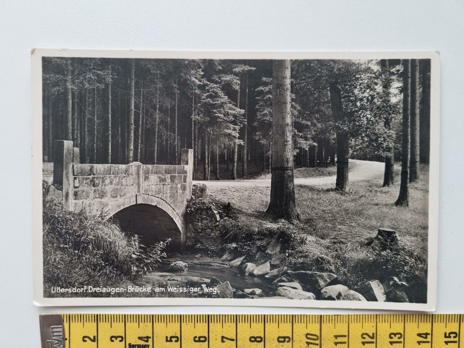 Äldre vykort Ullersdorf.Dreiaugen-Brücke