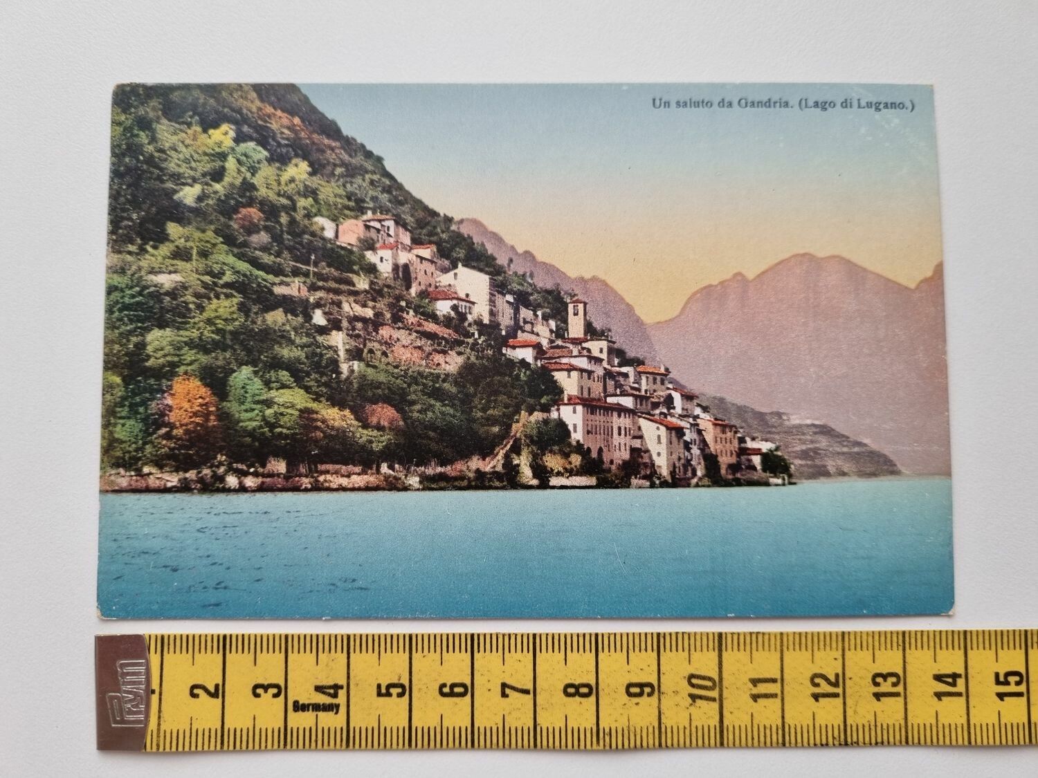 Äldre vykort Un saluto da Gandria. (Lago di Lugano.)